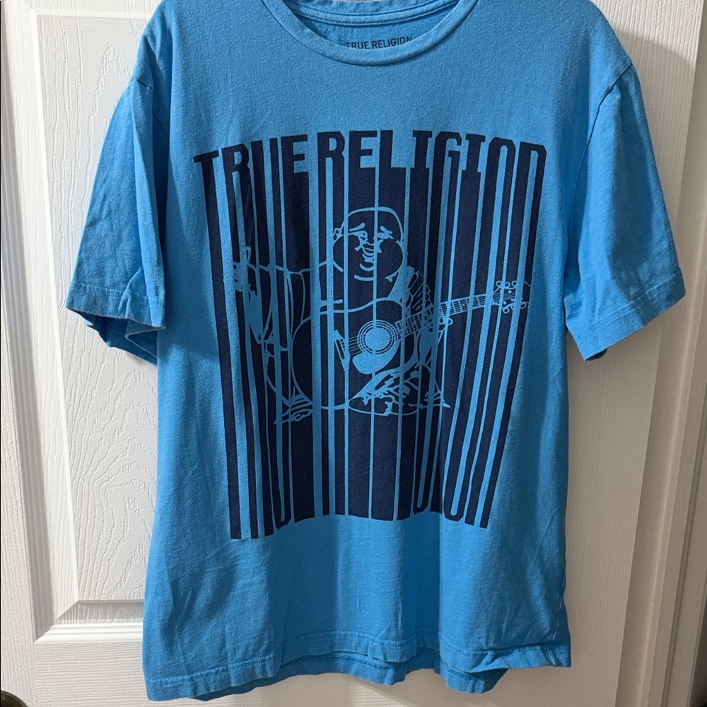 True Religion Sky Blue Graphic Tee